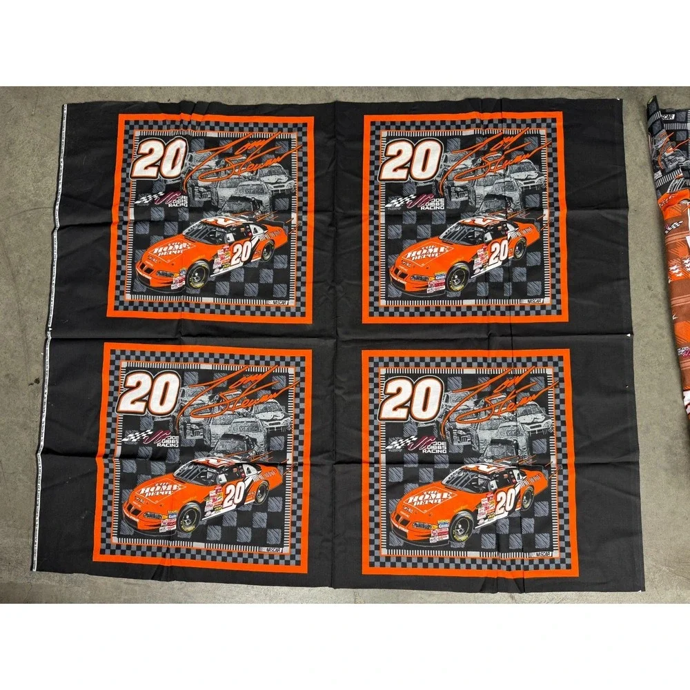Vintage‎ 2003 NASCAR Tony Stewart #20 Home Depot Fabric Lot (3 Yards Total)